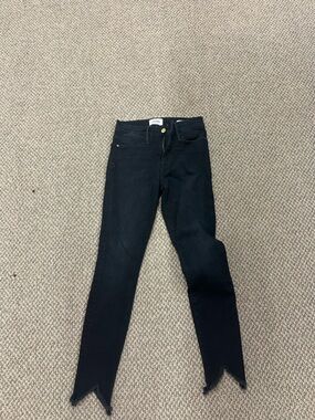 Frame kids Black High-Waisted Skinny Jeans